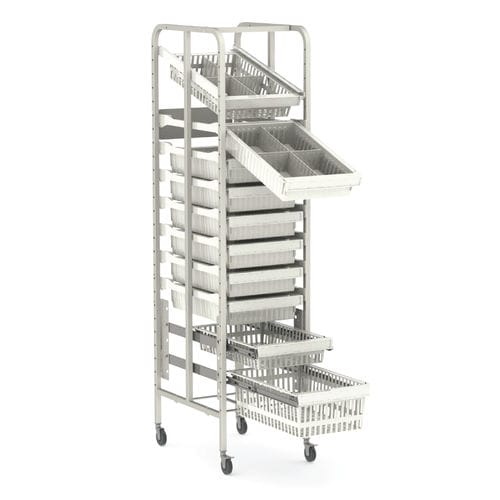 Rack de armazenamento - Rack System U - Pegasus Medical Concepts - móvel / modular / de cestos
