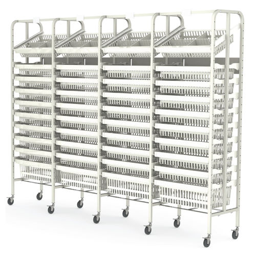 Suporte de armazenamento modular - Rack System UUUU - Pegasus Medical Concepts - com rodízios / de alta densidade