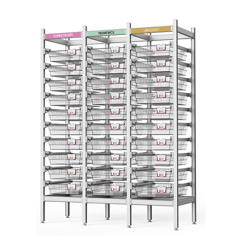 Estante modular - Salus  - Pegasus Medical Concepts - para contêineres / para cestos / para farmácia