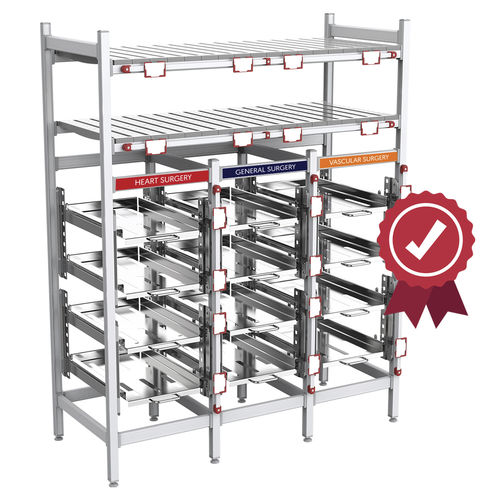 Estante modular - Top Salus CSSD - Pegasus Medical Concepts - para caixas / de esterilização / de estrutura aberta