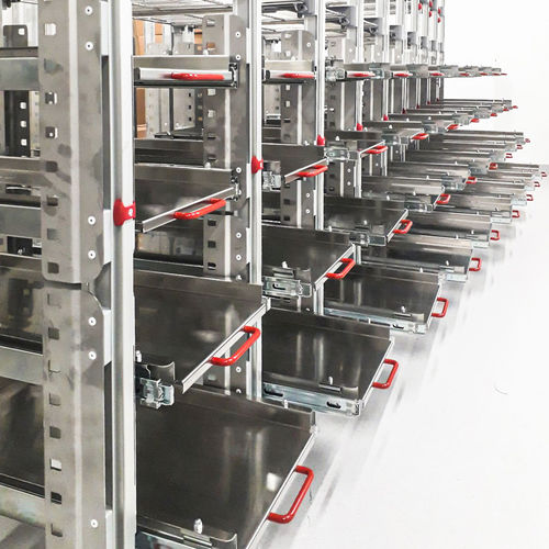 Estante modular - SALUS CSSD - Pegasus Medical Concepts - para caixas / para cestos / para farmácia
