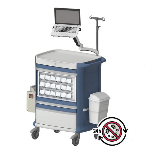 Carrinho para hospital - POLY MED  - Pegasus Medical Concepts - para medicamentos / para distribuição de medicamentos / com gavetas