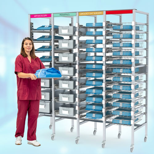 Suporte de armazenamento de esterilização - Hygieia Narrow SPD - Pegasus Medical Concepts - em alumínio / modular / de alta densidade