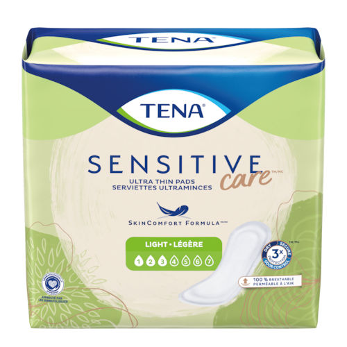 Absorventes higiênicos para mulher - Ultra Thin Light - TENA - respirável / caixa de 30 unid.
