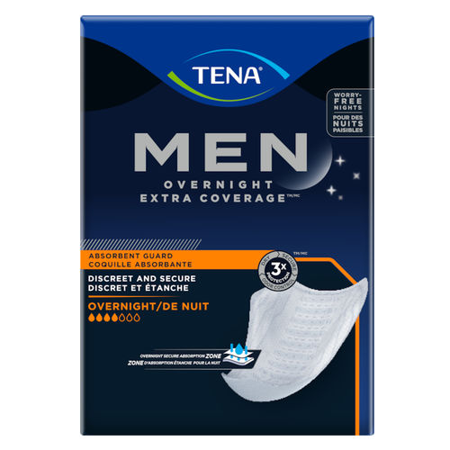 Absorventes higiênicos para homem - Men™ Overnight Extra Coverage Guard - TENA - caixa de 16 unid.