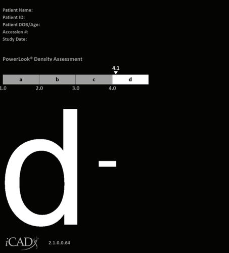 Algoritmo de medição da densidade mamária - PowerLook® - iCAD - de diagnóstico / de análise / de tratamento