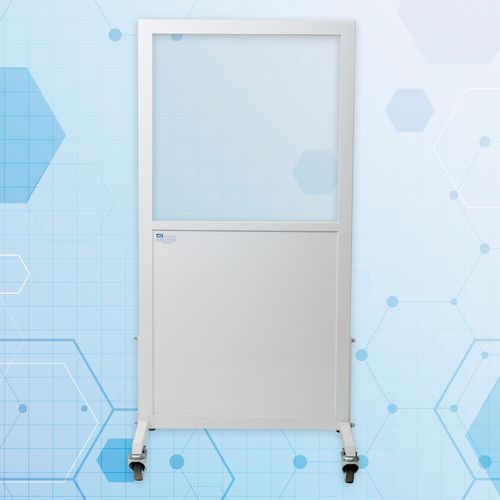 Biombo de proteção radiológica de raios X - MIE - móvel / com visor / 1,50 mm