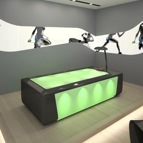Cama de água para massagem com jato de água - AQUATHERMOJET LARGE - Trautwein - com lâmpadas de cromoterapia
