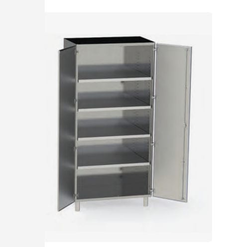 Armário para hospital - 504SH series - Nuova BN - com porta / com prateleiras / em aço inoxidável