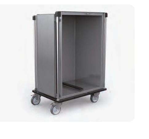 Armário para hospital - 204X series - Nuova BN - com rodízios / em aço inoxidável / cinza