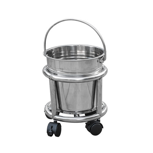 Suporte de cuba para assepsia com rodízios - BIDK001A - BiHealthcare - em aço inoxidável