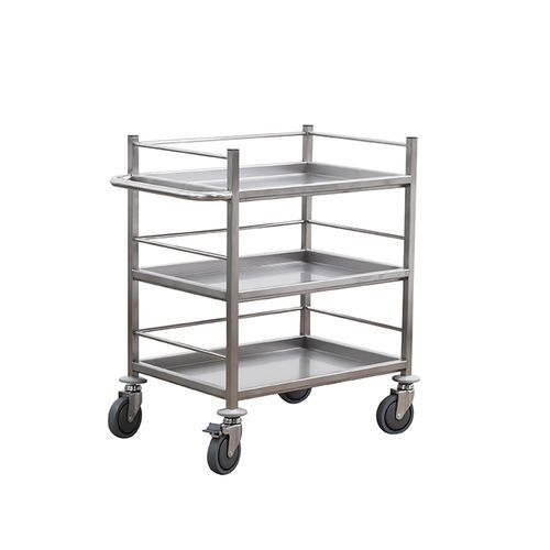 Carrinho hospitalar - BIOS400A - BiHealthcare - em aço inoxidável