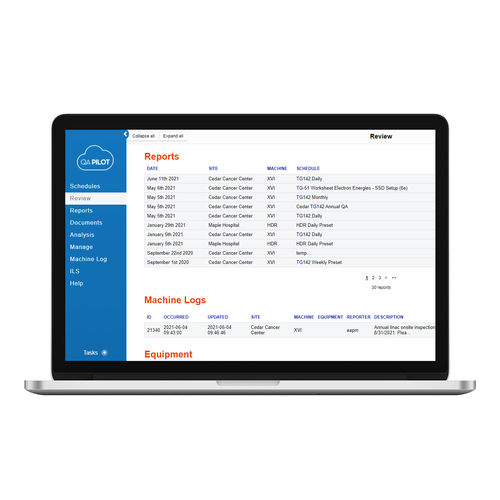 Módulo de software para radioterapia - QA Pilot™ - Standard Imaging - de gestão de doses de radiação / de monitorização de dose de radiação / para tablet