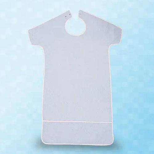 Babador hospitalar reutilizável - BA002 - CLINIBED - para adulto / azul / branco