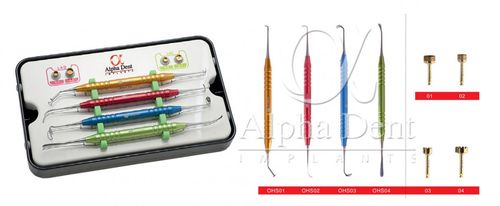 Kit de instrumentos para elevação do seio maxilar - OHS series - Alpha Dent Implants
