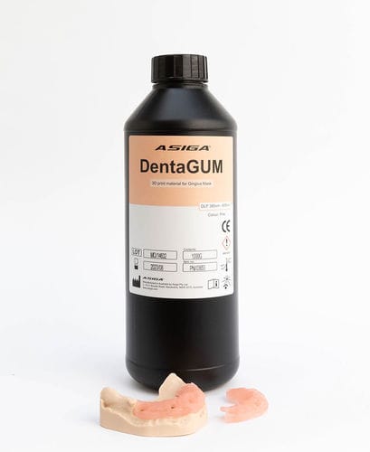 Material dentário em resina acrílica - DentaGUM - ASIGA - para impressão 3D / gengival / líquido
