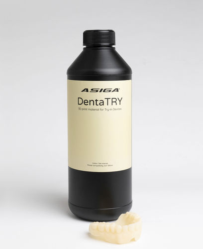 Material dentário em resina acrílica - DentaTRY - ASIGA - para moldeira de impressão / para confecção de modelos / para impressão 3D