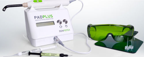 Sistema de desinfecção para higiene dentária - PADPLUS - Denfotex Research Ltd. - fotoativado / de mesa