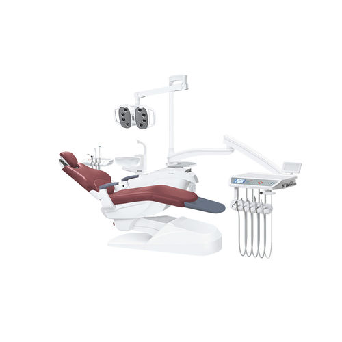 Conjunto odontológico com cadeira de acionamento elétrico - ZA-208A - Foshan Ziann Medical Apparatus Co., Ltd - com apoio de cabeça regulável / com câmera intraoral / com luz LED