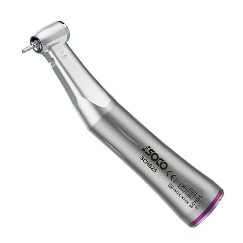 Contra-ângulo odontológico - B5-4 - SOCO Precision Instrument Co., Ltd. - pneumático / multiplicador / com sistema rápido push button