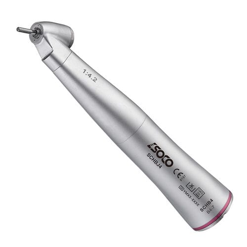 Contra-ângulo odontológico - SCHB4 - SOCO Precision Instrument Co., Ltd. - pneumático / multiplicador / 45°