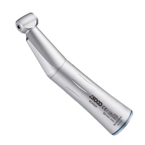Contra-ângulo odontológico - D24-C - SOCO Precision Instrument Co., Ltd. - pneumático / com sistema rápido push button / em titânio