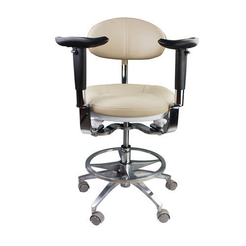 Cadeira para consultório odontológico - SCD05 - SOCO Precision Instrument Co., Ltd. - com braços / com encosto alto / em forma de sela