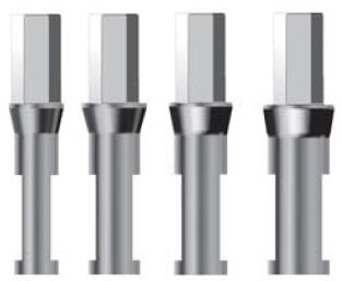 Análogo de implante dentário cônico - Ziveco Group - em aço inoxidável / externo / reto