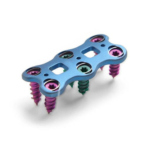 Placa de artrodese para vértebra cervical - ATHENA® III - Medyssey Spine - bloqueada / em titânio / 2 níveis