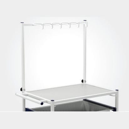 Suporte para soro com rodízios - 1164601 - ScanModul® - 6 ganchos