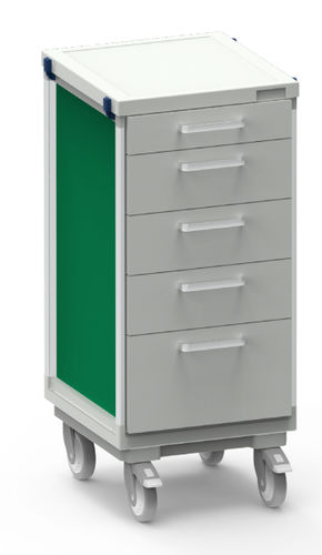 Carrinho para hospital - 40721530 - ScanModul® - 5 gavetas