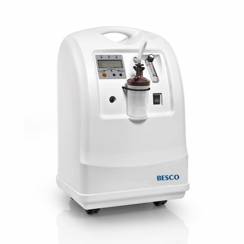 Concentrador de oxigênio para internação domiciliar - BES-OC09 - Besco Medical - com rodízios / de fluxo contínuo