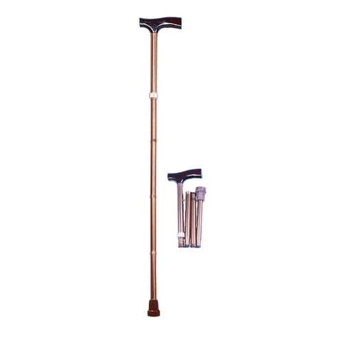 Bengala tipo T - BES-WA09 - Besco Medical - de altura regulável / dobrável