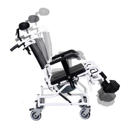 Cadeira de banho com braços - BES-BS040d - Besco Medical - com rodízios / com encosto / para pessoas com mobilidade reduzida
