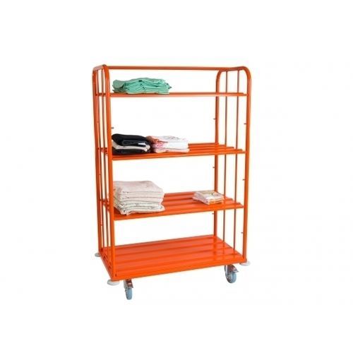 Carrinho para roupa limpa - 300500 - TIMO - médico-hospitalar / de transporte / com 4 prateleiras