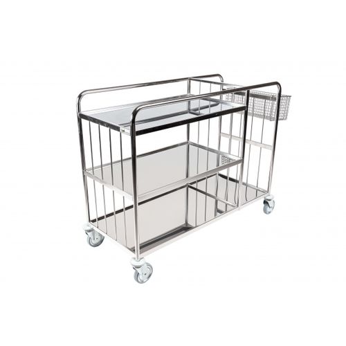Carrinho para roupa médico-hospitalar - 300440 - TIMO - de transporte / de distribuição / com prateleiras