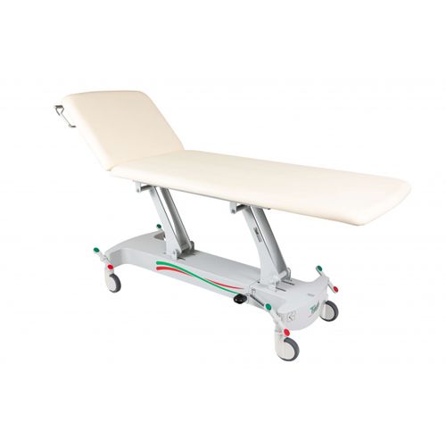 Mesa de exame hidráulica - 114500 - TIMO - com altura regulável / com encosto regulável / com rodízios