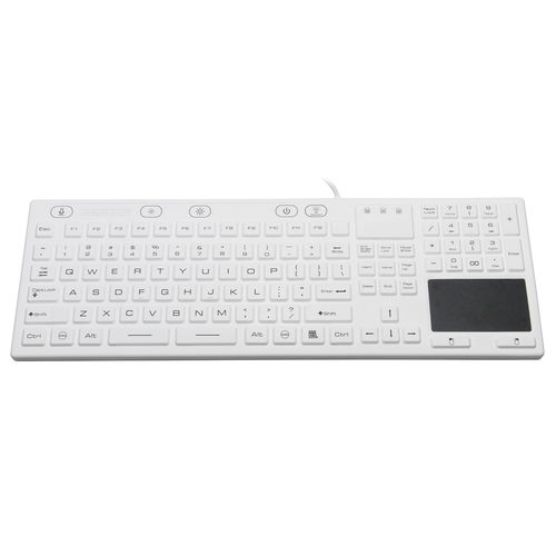 Teclado com touchpad - HYSILK110BLT - MEGABYTE Systemhaus GmbH - em silicone / antibacteriano / higiênico