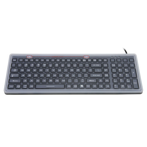 Teclado em silicone - HYSILK106BL - MEGABYTE Systemhaus GmbH - com retroiluminação LED / higiênico / à prova de água