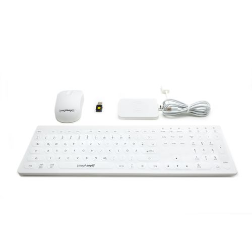 Teclado hospitalar com teclado numérico - HYSILK113 - MEGABYTE Systemhaus GmbH - em silicone / antibacteriano / antimicrobiano