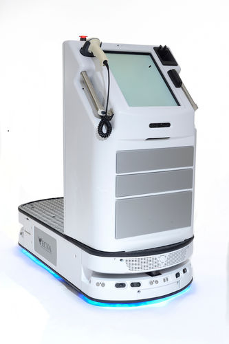 Veículo guiado automaticamente para hospital - QC Bot  - Vecna Technologies