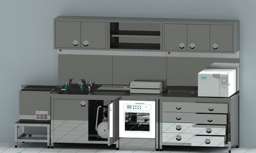 Sala de esterilização para estabelecimento de saúde - TSSU Design - TBT Medical - em aço inoxidável / com estrutura em aço inoxidável / chave na mão
