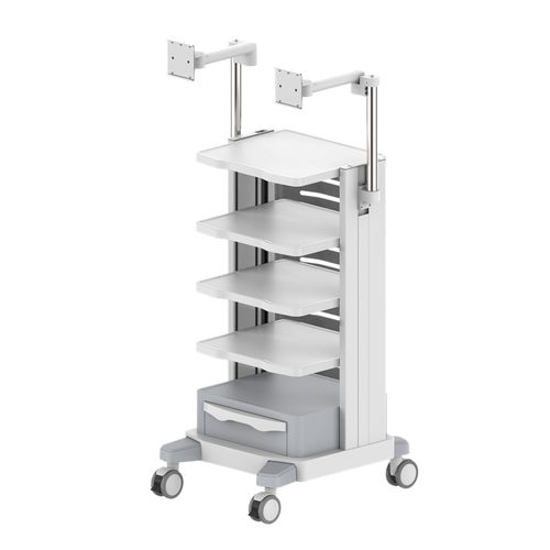 Carrinho para endoscopia - 1.4M-TR900-14-XX - Coriton Instrument Co., Ltd. - hospitalar / em alumínio / 1 gaveta
