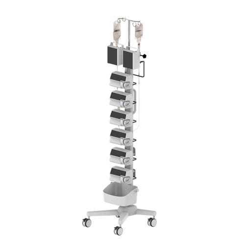 Carrinho para bomba de infusão - RS008-08726	 - Coriton Instrument Co., Ltd. - hospitalar / com compartimentos