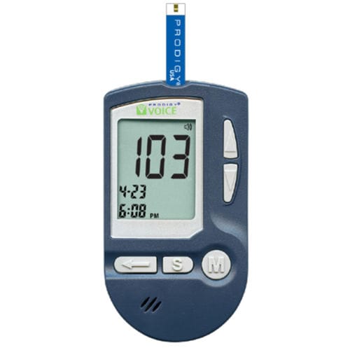 Medidor de glicose para hospital - Prodigy Meter - sem código / com dispositivo de voz