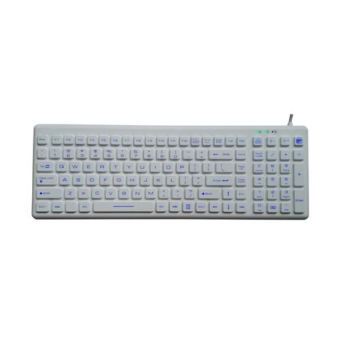 Teclado hospitalar com teclado numérico - P-M60-BL-MG - PAC Technology - em silicone / em borracha de silicone / USB