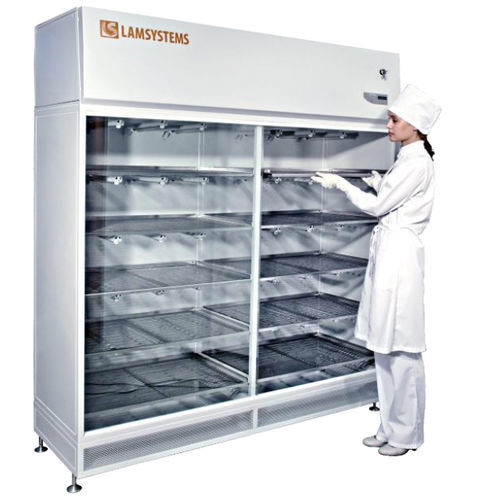 Armário para secagem - 1E-D.003-18.0 - LAMSYSTEMS - para matérias perigosas / para salas limpas / com portas de correr