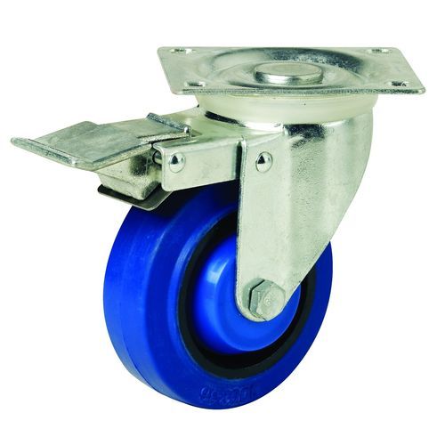 Roda para carrinho hospitalar - E125BRSB - Rotoplas - para cama hospitalar / em borracha