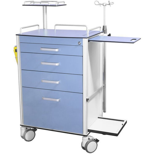Carrinho de emergência - MODO - Egerton - cirúrgico / hospitalar / para desfibrilador