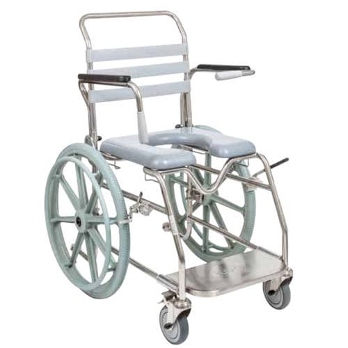 Cadeira de banho com braços - JH3046A - Juvo Solutions - com rodízios / com apoio de pés escamoteável / com encosto